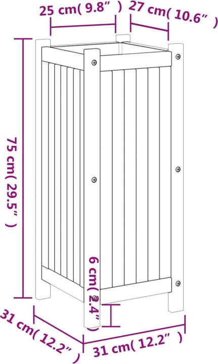 Actual product image vidaXL Pflanzkübel