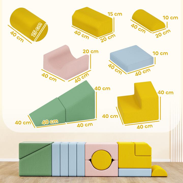 Image du produit Aiyaplay Softbausteine Cord, Schaumstoff Mehrfarbig