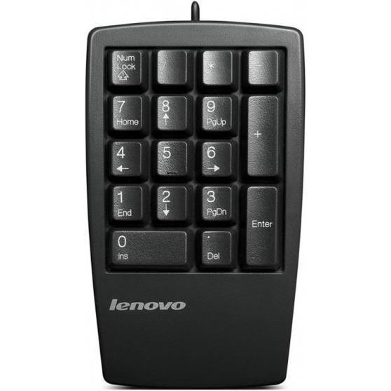 Lenovo USB Ziffernblock (Nummernblock, Kabelgebunden), Tastatur, Schwarz