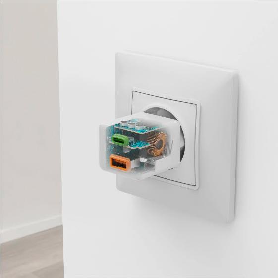 Produktbild Hama Schnellladegerät, 1*USB-C PD, 1*USB-A QC, Mini-Ladegerät, 20W, Weiss (20 W)