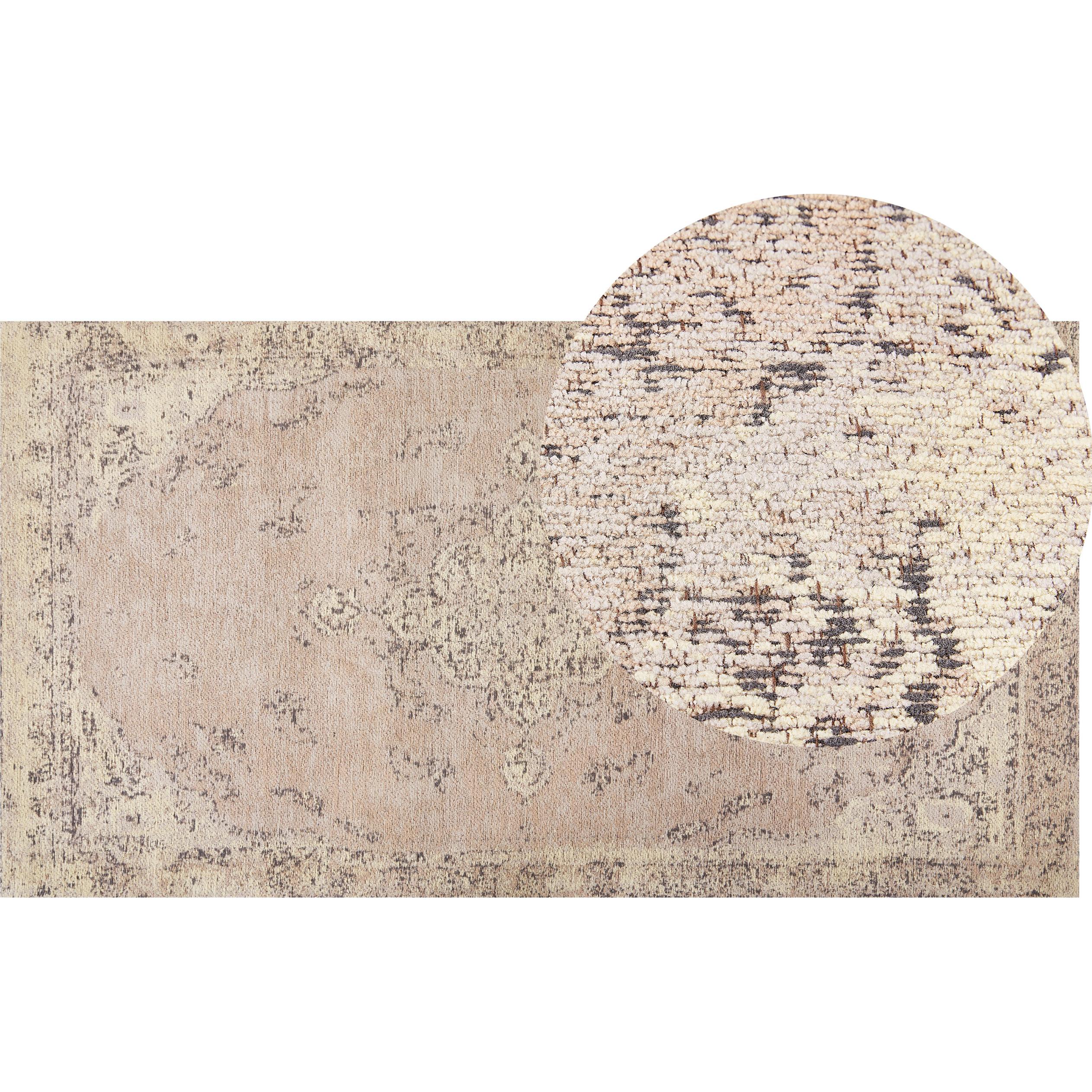 Beliani, Teppich, Baumwollteppich Beige 80 x 150 cm MATARIM (80 x 150 cm)