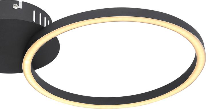 Actual product image Globo Ceiling lamp Kendy black matt 1xLED (900 lm)