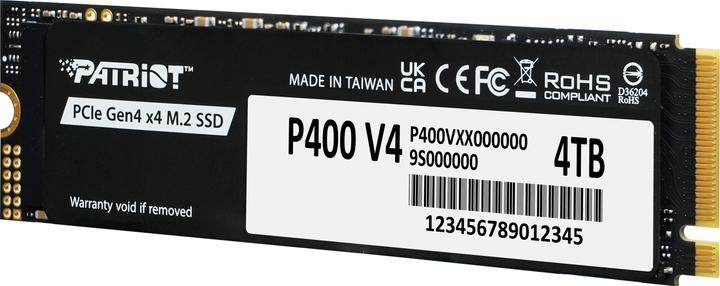 Produktbild Patriot P400 V4 4 TB (PCIe 4.0 x4, NVMe 2.0, M.2 2280) (4000 GB, M.2 2280)
