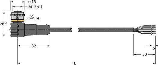 Turck Aktuator- und Sensorleitung/PUR Anschlussleitung WKC4.5T-P7X3 (10 m)