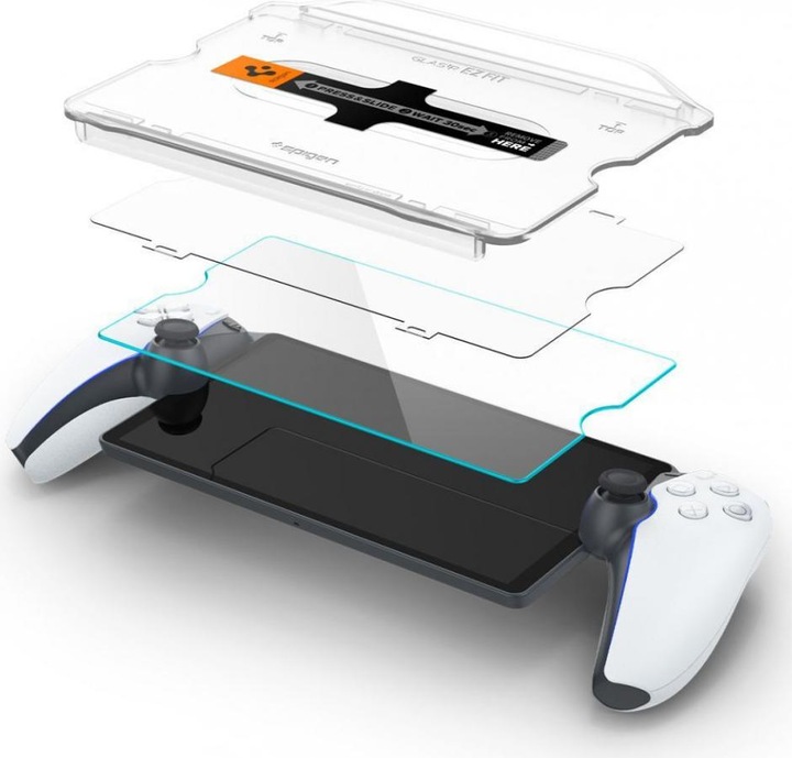 Actual product image Spigen GLAS.tR EZ Fit Playstation Portal Screen Protector