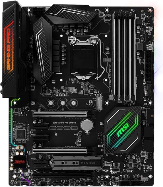Actual product image MSI Z270 Gaming Pro Carbon (LGA 1151, Intel Z270, ATX)