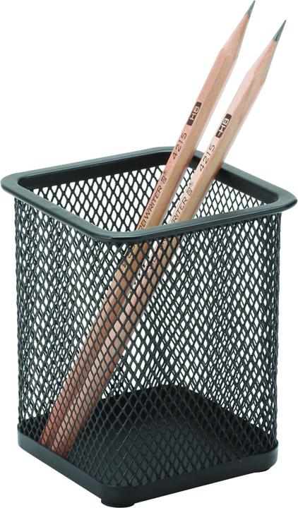 Produktbild Q-Connect Office Set Stifthalter, Metall, quadratisch, schwarz