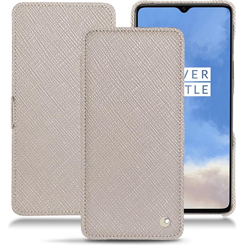Noreve Lederschutzhülle horizontal (OnePlus 7T), Smartphone Hülle, Beige