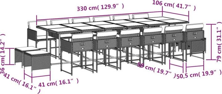 Produktbild vidaXL Garten Essgruppe