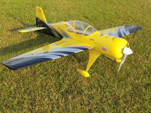 Actual product image Hacker Sukhoi 29S 140E 3D Monster 1940 mm yellow/black Sebart (Aerobatics)