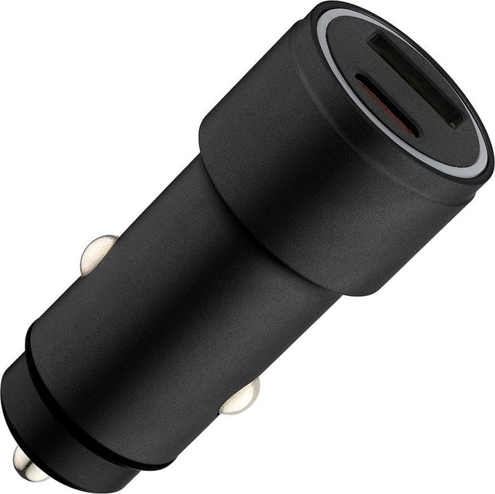 Qualo aluminum car charger USB-C USB-A 38W QLS-AC-38