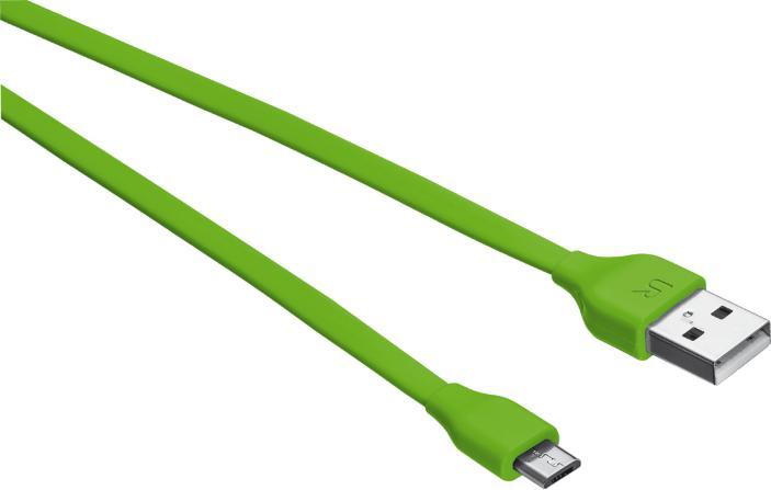 Actual product image Trust Flat Micro-Usb Cable 1m Green (1 m, USB 2.0)