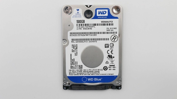 Actual product image WD blue mobile (0.50 TB, 2.5", CMR)