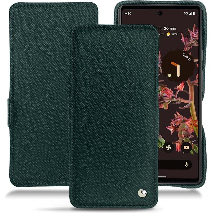 Noreve Lederschutzhülle horizontal (Google Pixel 6), Smartphone Hülle, Grün