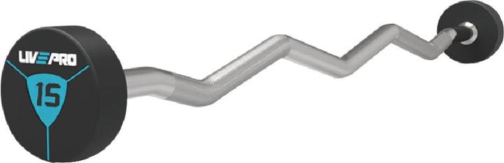 Livepro Langhantel, gebogener Griff, Premium EZ Curl Barbell