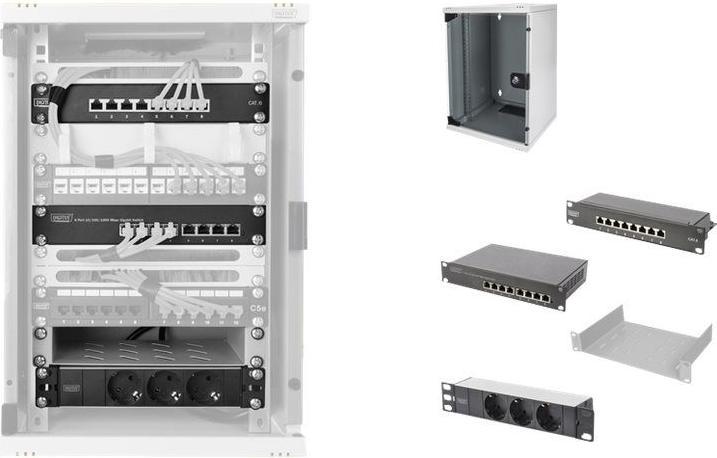 Image du produit Digitus Kit réseau (9 HE, Rack 10 pouces)