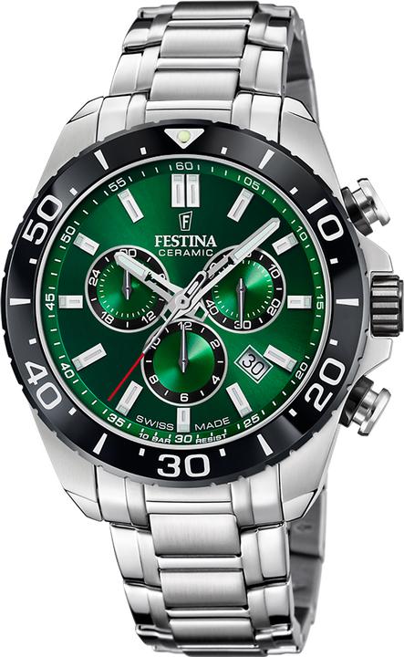 Produktbild Festina F20042/3 Swiss Made Ceramic (Analoguhr, 44 mm)