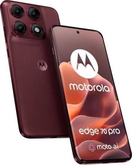 Productafbeelding Motorola Edge 70 Pro 5G 8/256GB PANTONE Zinfandel (256 GB, Bordeaux, Pantone Zinfandel, 6.78", Dubbele SIM, 5G)