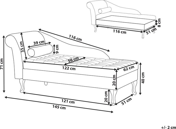 Immagine prodotto Beliani Pessac (Recamiere)