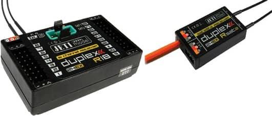 Actual product image Jeti Receiver R18 + Rsat2 2.4EX duplex (8595245908577)