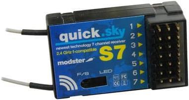 Produktbild Modster Empfänger QuickSky S7 2.4 GHz Futaba FASST kompatibel