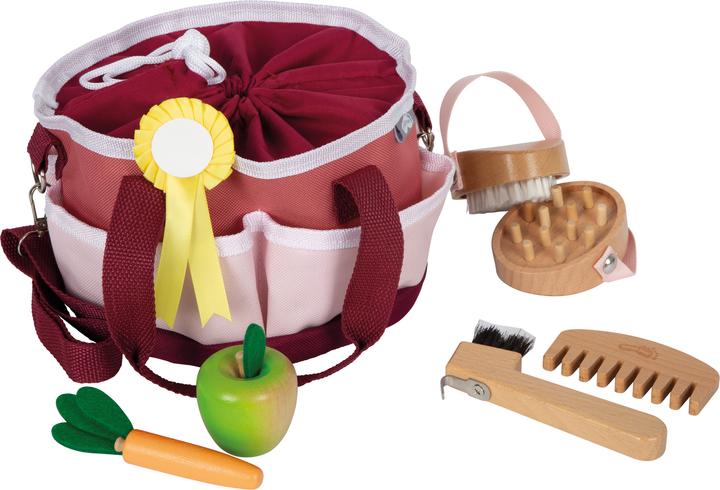 Produktbild small foot Pferdepflegeset mit Tasche rot