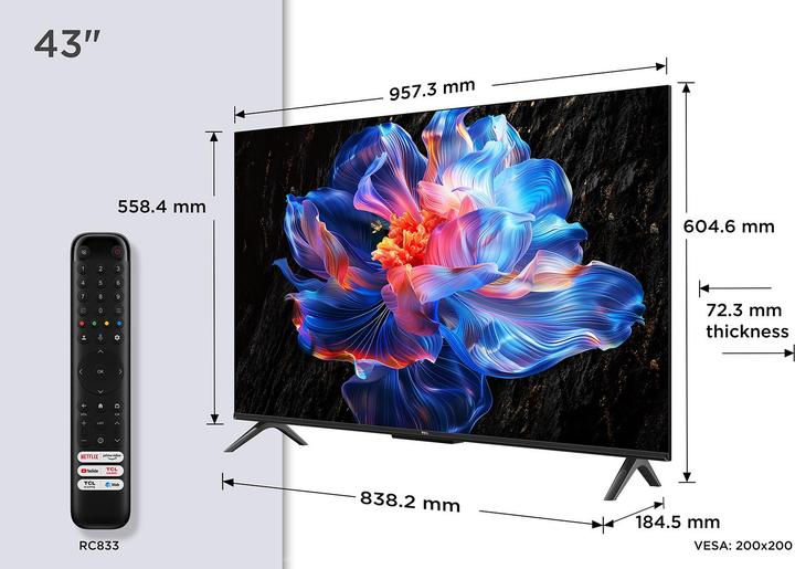 Produktbild TCL 43V6C 108 cm (43) (43", LED, 4K, 2025)