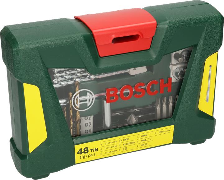 Actual product image Bosch Zubehör V-Line TiN drill and bit set, 48 pieces, with magnetic rod and countersink (Hexagonal (hexagonal) M5, Cross Phillips PH M2, Hexagon socket TX M20, Screw slot M6, Hexagonal (hexagonal) M4, Cross Phillips PH M1, Hexagon socket TX M15, Cross Pozidriv PZ M3, Hexagon socket TX M30, Screw slot M4, Cross Phillips PH M3, Cross Pozidriv PZ M2, Hexagon socket TX M10)