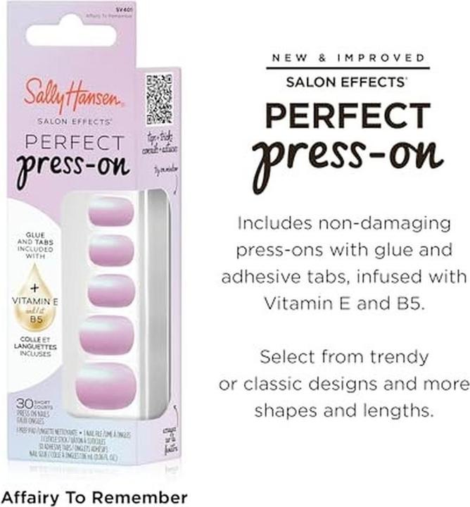 Image du produit Sally Hansen Salon Effects Artificial Nails 401 Affairy To Remember 30 Pieces (Ongles artificiels)
