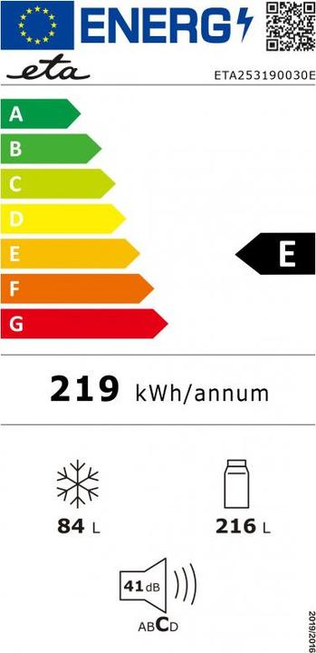 Energie-Label ETA Retro-Kamm. Kühlschrank Storio (ETA253190030E)