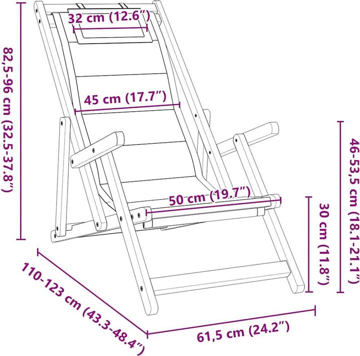 Produktbild vidaXL Klappstuhl