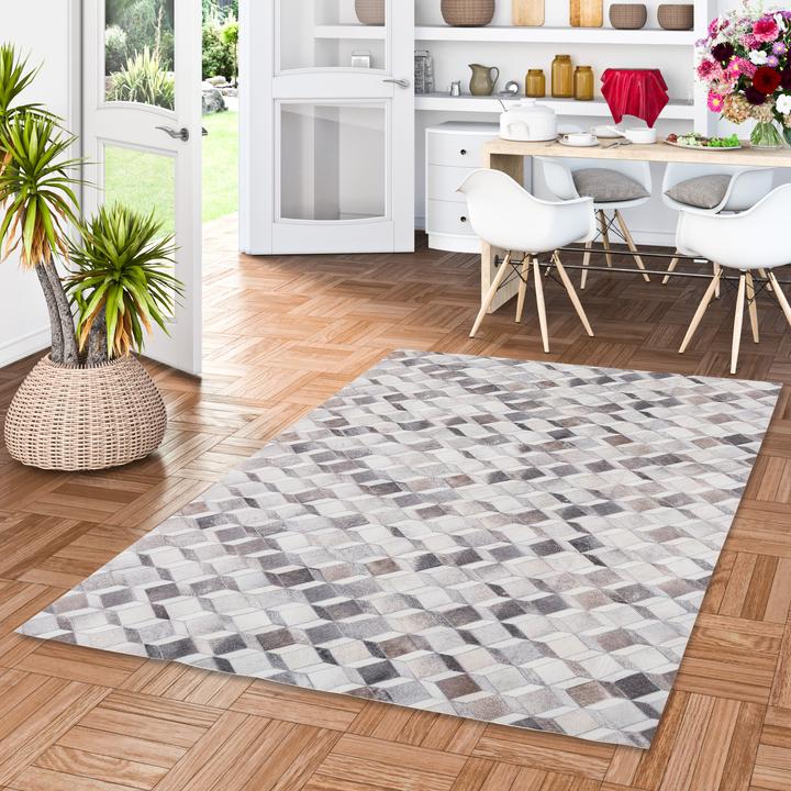 Produktbild Pergamon Kunstfaser Patchwork Tierfell 3D Optik (200 x 290 cm)