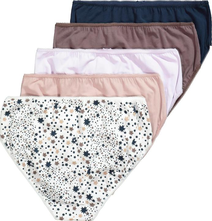 Produktbild Ulla Popken Midislips, 5er-Pack, Sternenmuster/uni (62)