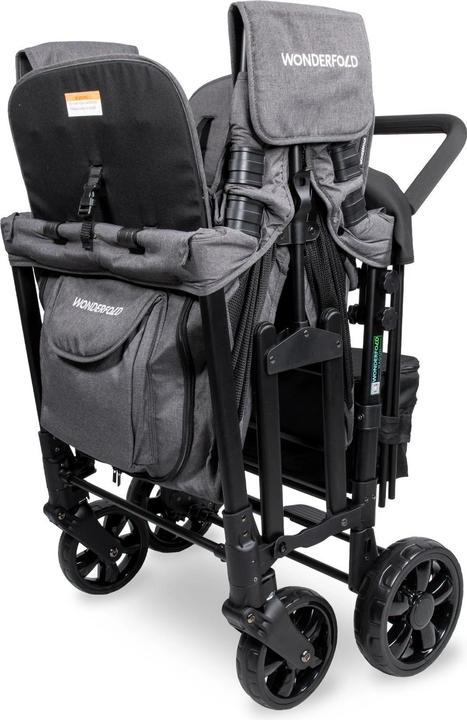Productafbeelding WonderFold Kinderwagen Original Quad Wagon Houtskool Grijs