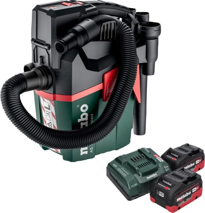 Immagine prodotto Metabo AS 18 L PC Aspirapolvere compatto a batteria 18 V 6 l IPX4 classe di polvere L wet and dry + 2x (Aspirapolvere a umido e a secco)