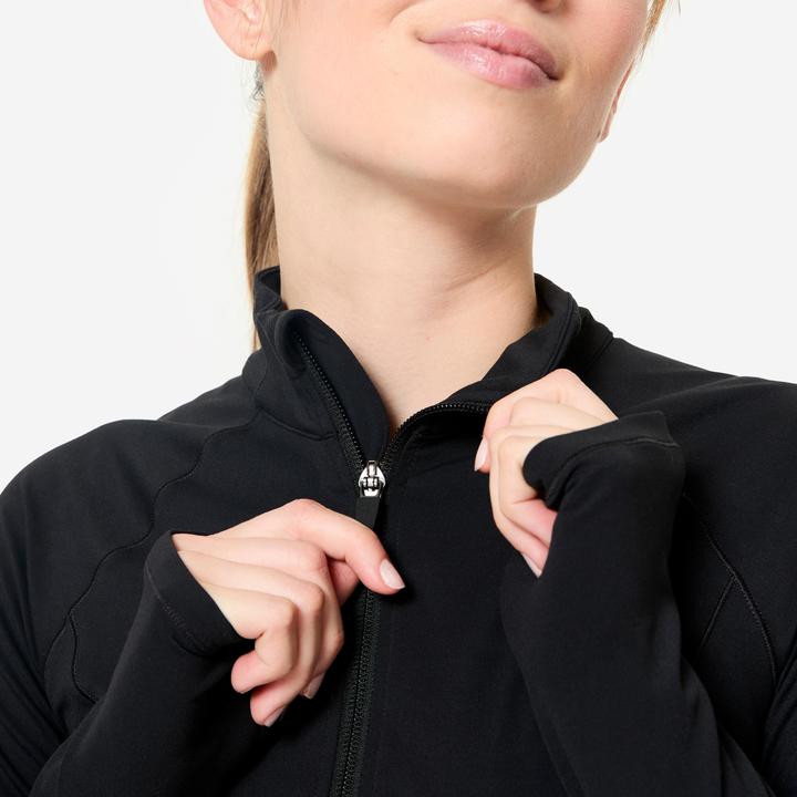 Actual product image Decathlon Trainingsjacke Damen tailliert - schwarz (M)