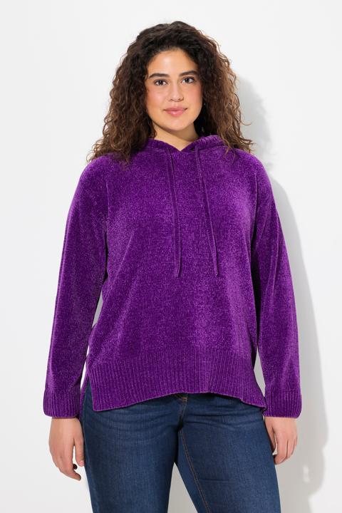Produktbild Ulla Popken Chenille-Hoodie, Kapuze, Kordel, Langarm (46, 48)