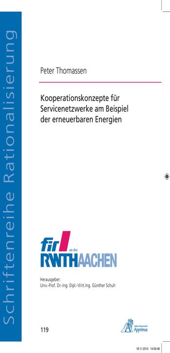 Energie-Label Kooperationskonzepte für Servicenetzwerke am Beispiel der erneuerbaren Energien (Deutsch, Peter Thomassen, 2013)