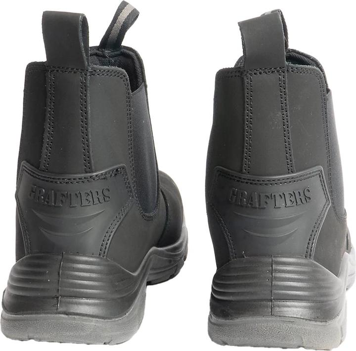 Actual product image Grafters Safety boots with steel toe cap and elasticated inserts (S1, 40)