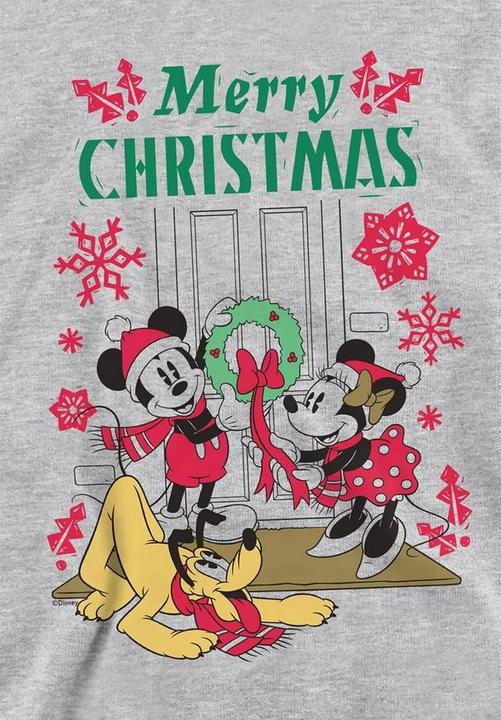 Produktbild Disney Kapuzenpullover meliert weihnachtliches Design (140, 146)