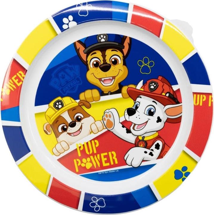 Tinisu PAW Patrol plastic plate set for children - suitable for microwave use