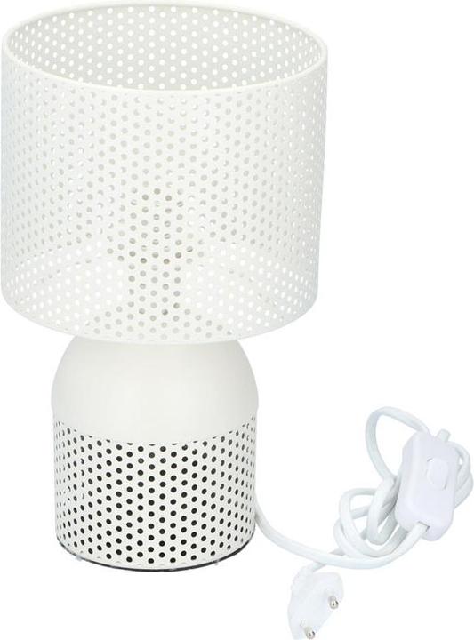 Grundig Tischlampe perforierter Schirm weiss (220 lm, E27)