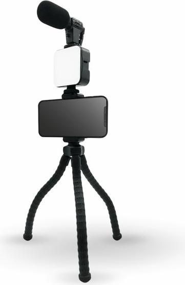 Image du produit Muvit Kit de vlogging 4 En 1 Micro + Trepied + Support + LED (Matières plastiques)