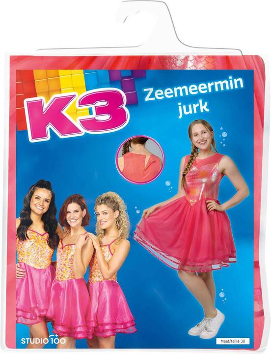 Produktbild K3 Verkleedkleding - Zeemeerminjurk volwassenen - Maat 38 (38)