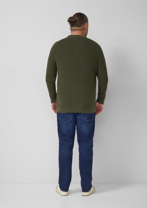 Produktbild s.Oliver Strickpullover Strickpullover mit Crew Neck und Strukturmuster (5XL)