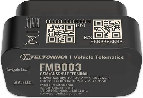 Produktbild Teltonika FMB003 Ultra-Small OEM OBDII PnP Tracker mit GNSS, GSM, BLE 4.0, CAN Bus Data Fleet Management
