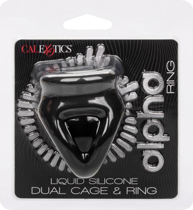 Actual product image CalExotics Alpha™ Liquid Silicone Dual Cage & Ring (3.75 cm)