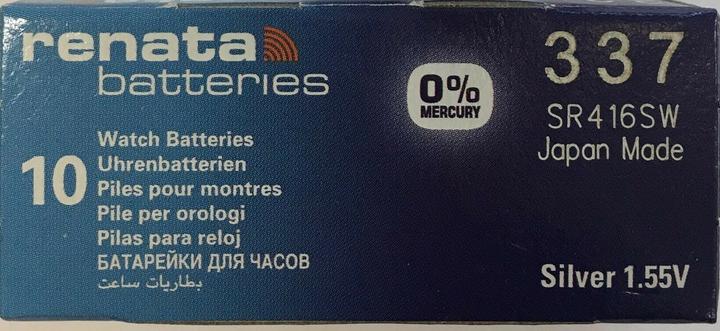 Image du produit Renata Pile bouton 337, 8mAh, oxyde d'argent (8 mAh)