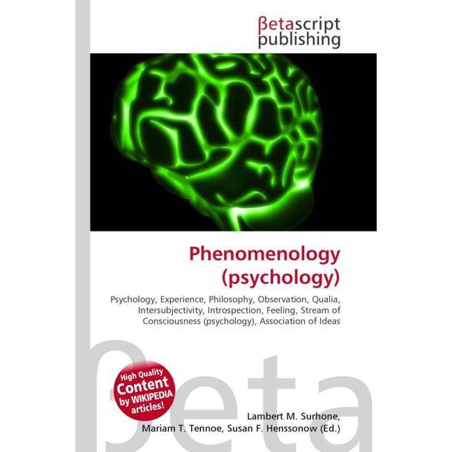 Phenomenology (psychology), Sachbücher