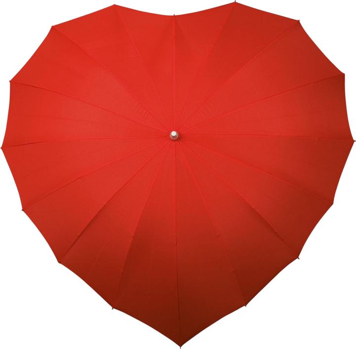 Impliva Regenschirm - Herzförmiger Regenschirm registriertes Design - Manuelle Öffnung - Winddicht - 110 cm